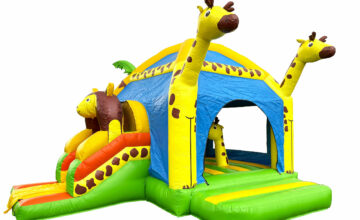 Le Château Gonflable Girafe en Savane